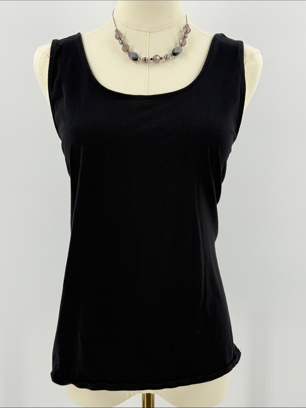 Ann Taylor Black Scoop Neck Tank Top